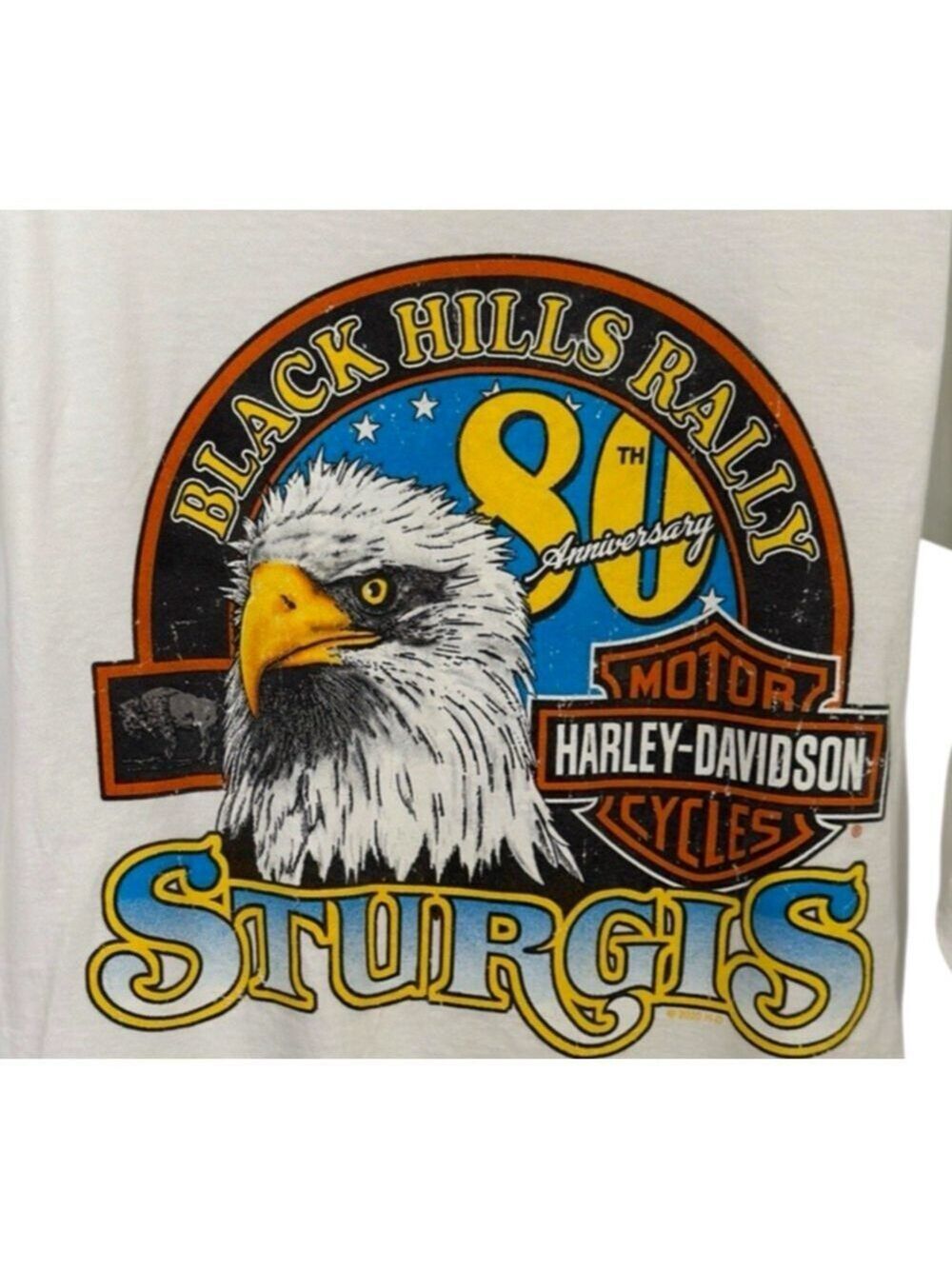 HD Sturgis 2020 Long Sleeve Mens T Shirt Black Hills Rally 80th Anniversary Sz S - Picture 5 of 7